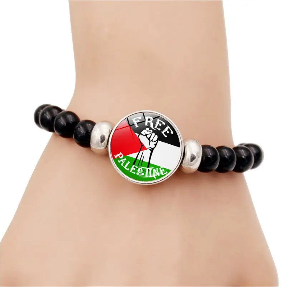 Free Palestine Beaded Bracelet
