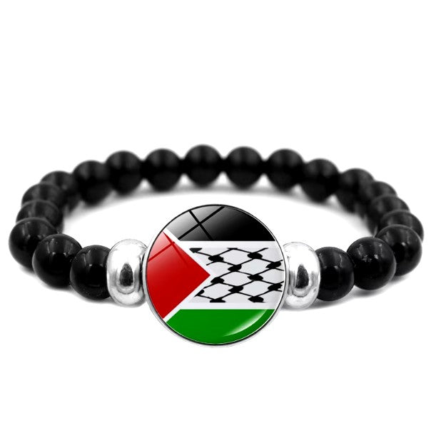 Palestinian Flag Beaded Bracelet