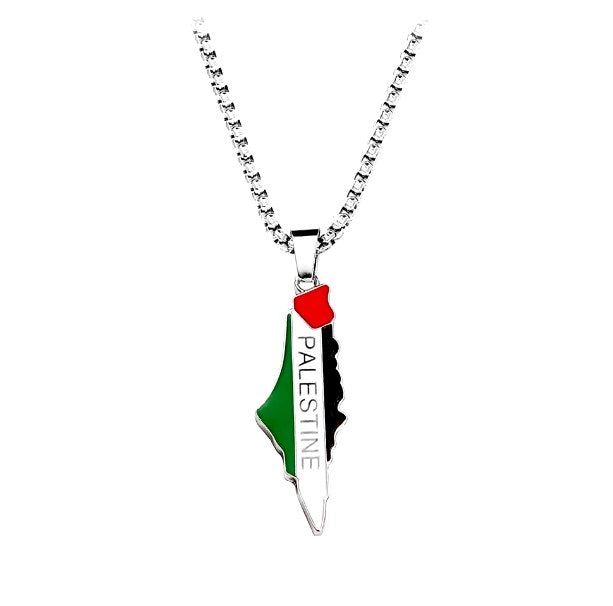Palestinian Map Pendant Necklace